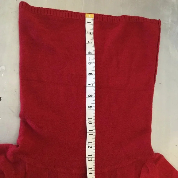 Suzy Shier Sweater Womens Small Red Knit Turtleneck Pullover Sz M - Picture 8 of 9